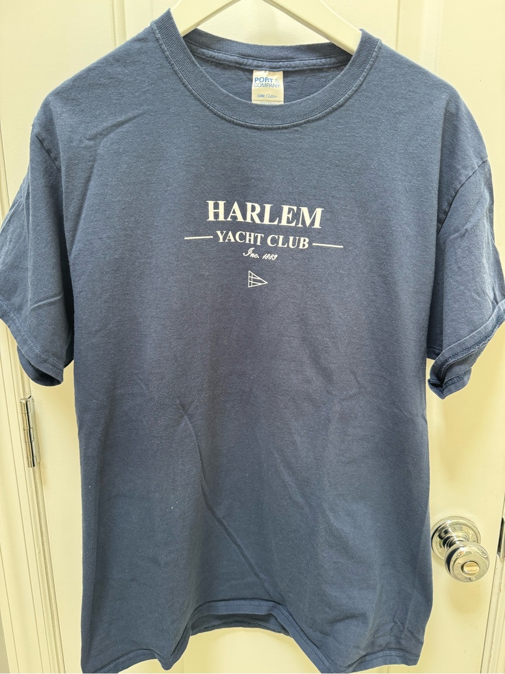 Port and Company Navy Harlem Yacht Club Short Sleeve Tee
